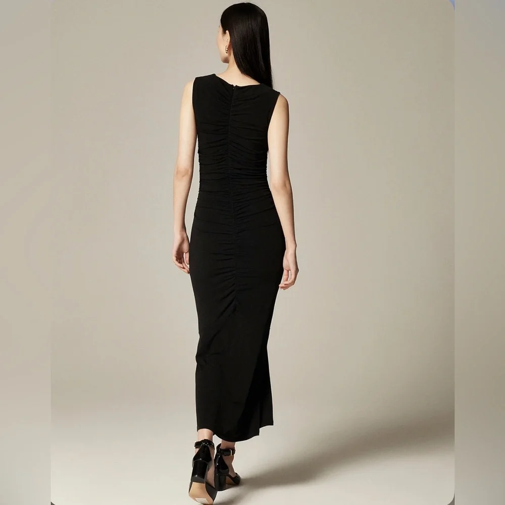 NWT J.Crew Ruched Center Seam Dress in Matte Jersey